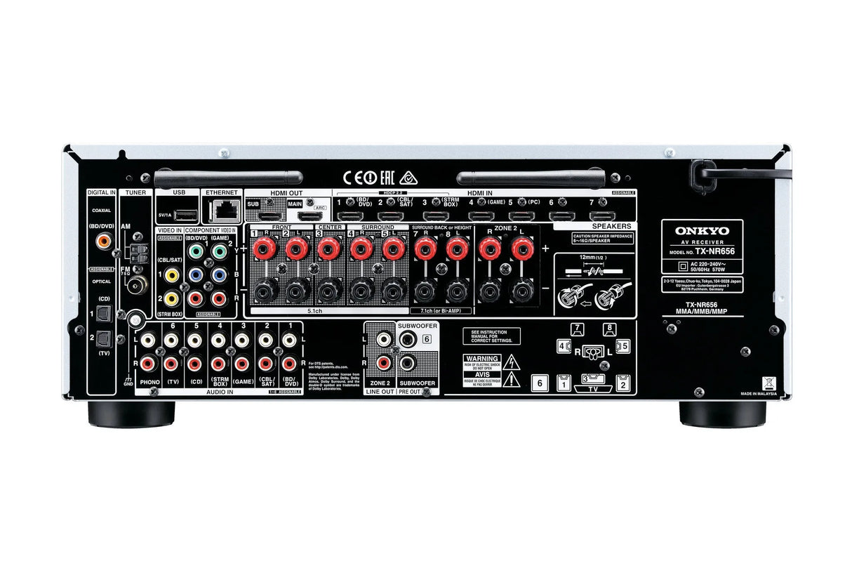 Tinklinis AV resyveris Onkyo TX-NR656 7.2, 7x160W ,2 zonos