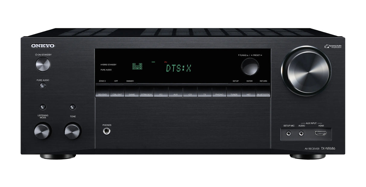 Tinklinis AV resyveris Onkyo TX-NR686 7.2, 7x165W, 2 zonų