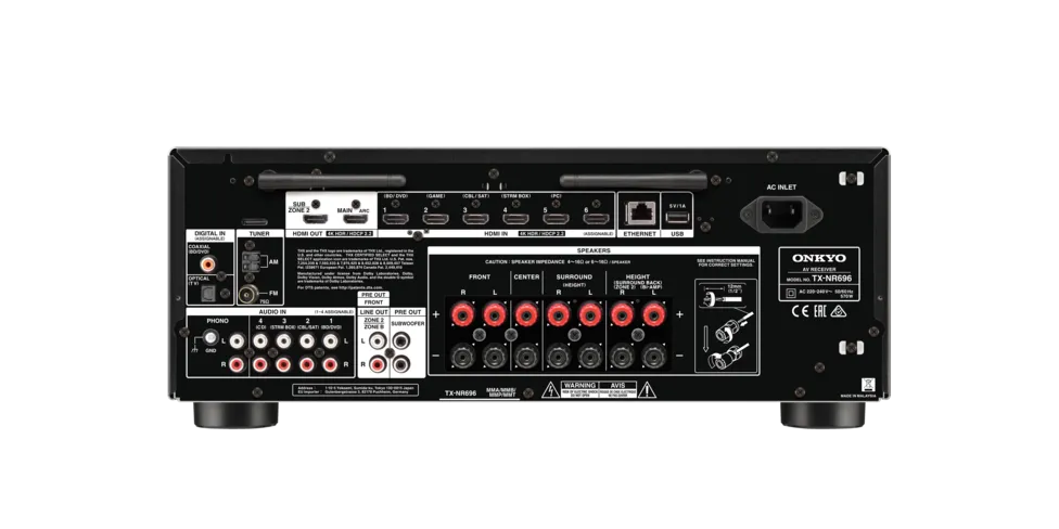 Tinklinis AV resyveris Onkyo TX-NR696 7.2, 7x175W, 2 zonų