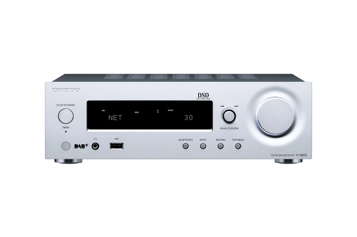 Tinklinis stereo resyveris Onkyo R-N855 2.1, 2x70W, Bluetooth, AirPlay