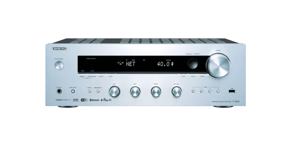 Tinklinis stereo resyveris Onkyo TX-8250 2.1, 2x180W, USB, Bluetooth, Wi-Fi, AirPlay