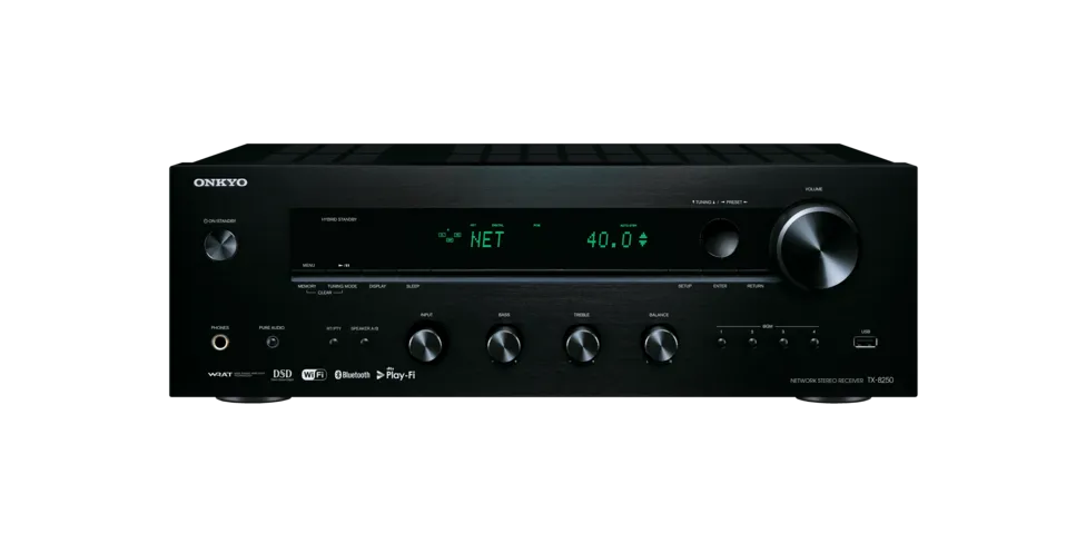 Tinklinis stereo resyveris Onkyo TX-8250 2.1, 2x180W, USB, Bluetooth, Wi-Fi, AirPlay