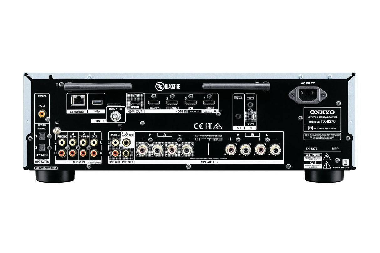 Tinklinis stereo resyveris Onkyo TX-8270 2.1, 2x240W HDMI komutacija