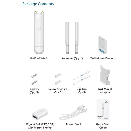UBIQUITI UniFi AC Mesh (UAP-AC-M), tinklo įranga