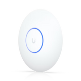 UBIQUITI UniFi U7 Lite, belaidžio tinklo prieigos taškas - apvalus priekinis paviršius su logotipu