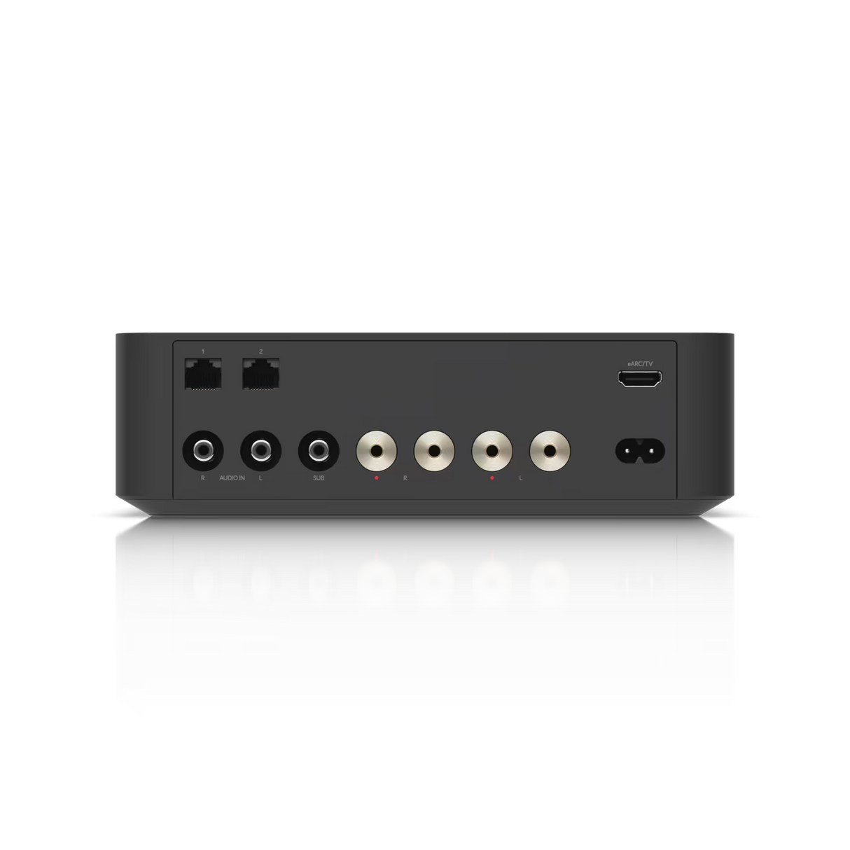 UBIQUITI UniFi UPL-Amp, tinklinis galios stiprintuvas su HDMI eARC - Galinė panelė su jungtimis ir HDMI eARC