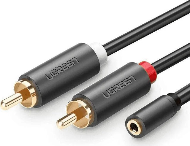 UGREEN AV102 3.5 mm - 2 x RCA, kabelis-adapteris