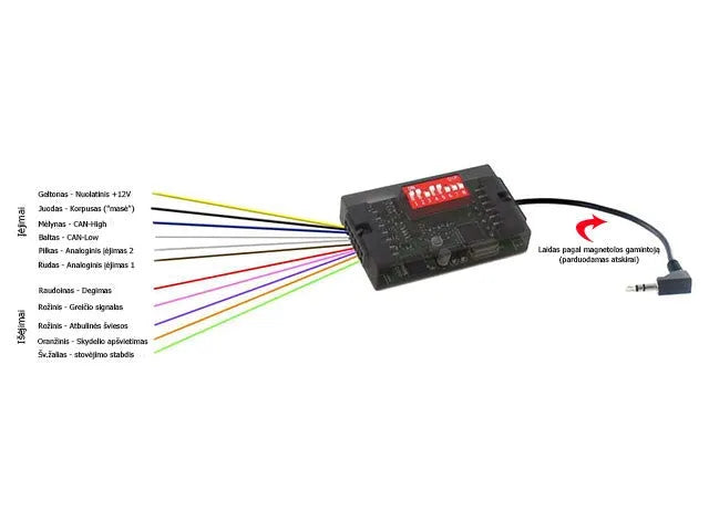 UNI-SWC.2, Universalus magnetolos valdymo ant vairo adapteris - Jungčių ir laidų rinkinys su jungtimi