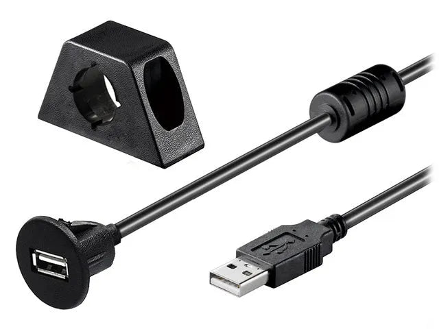 USB jungtis su laikikliu, laido ilgis 1m - Laido filtras ir jungtis su laikikliu