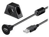 USB jungtis su laikikliu, laido ilgis 1m - Laido filtras ir jungtis su laikikliu
