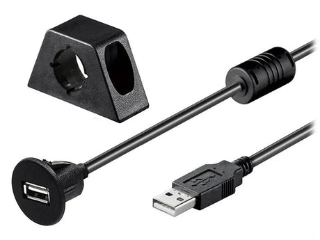 USB jungtis su laikikliu, laido ilgis 1m - Laido filtras ir jungtis su laikikliu
