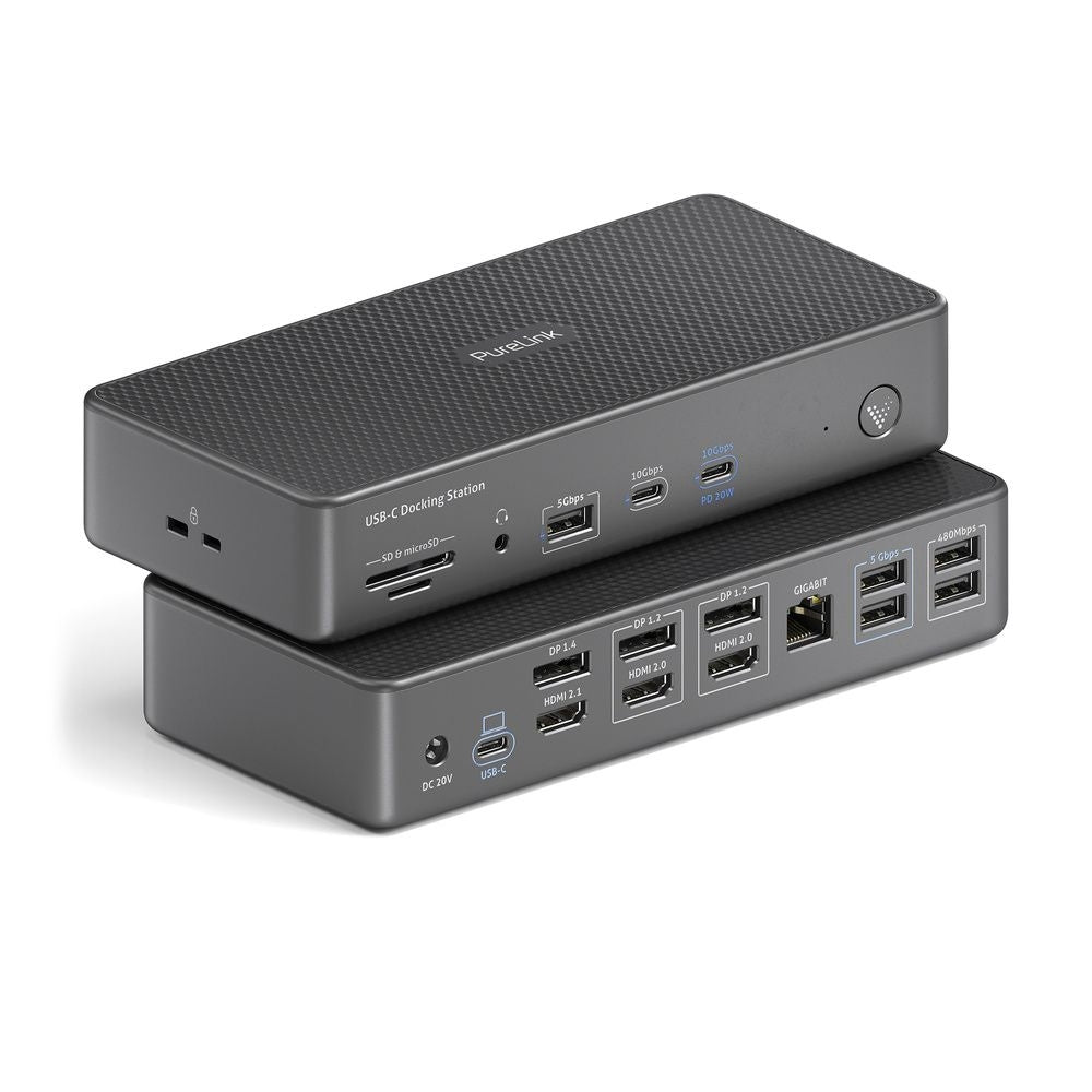VL-D230DL Vuelogic - USB-C dokų stotis - Quad Display DisplayLink paruošta - 8K palaikymas