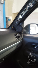 VW Amarok, garso aparatūra ir dalinė garso izoliacija