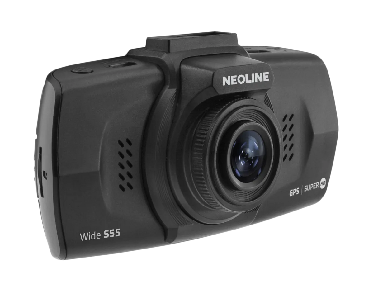 Vaizdo registratorius Neoline Wide S55, Super HD + GPS bazė apie policijos radarus