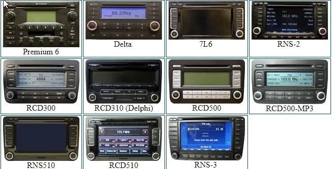 WEFA, 02BT, USB/BT adapteris 12pin VW, Audi, Skoda, Seat - Skirtingi automobilio radijo imtuvų modeliai