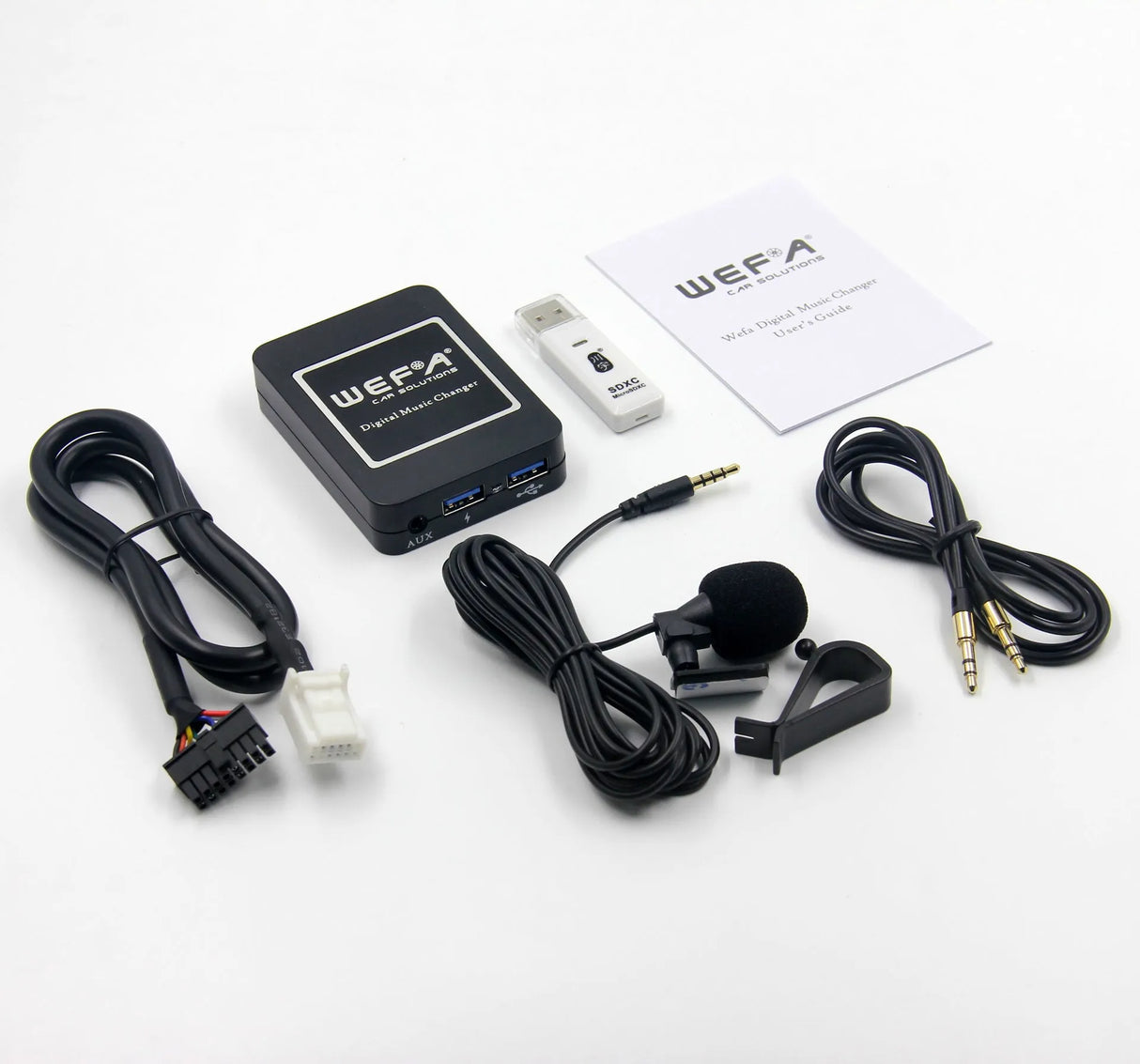 WEFA, 03BT, USB/BT adapteris 6+6 Toyota, Lexus - USB adapteris, mikrofonas, AUX laidas, instrukcija