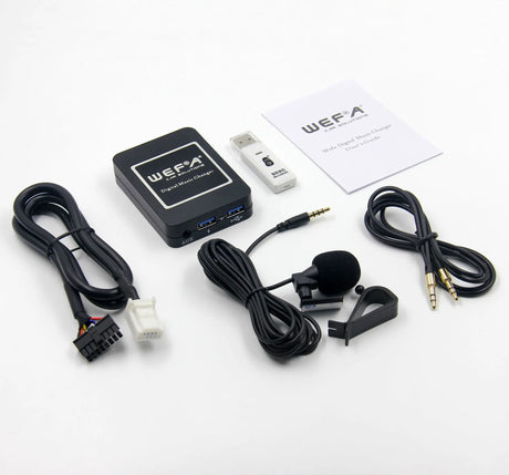 WEFA, 03BT, USB/BT adapteris 6+6 Toyota, Lexus - USB adapteris, mikrofonas, AUX laidas, instrukcija