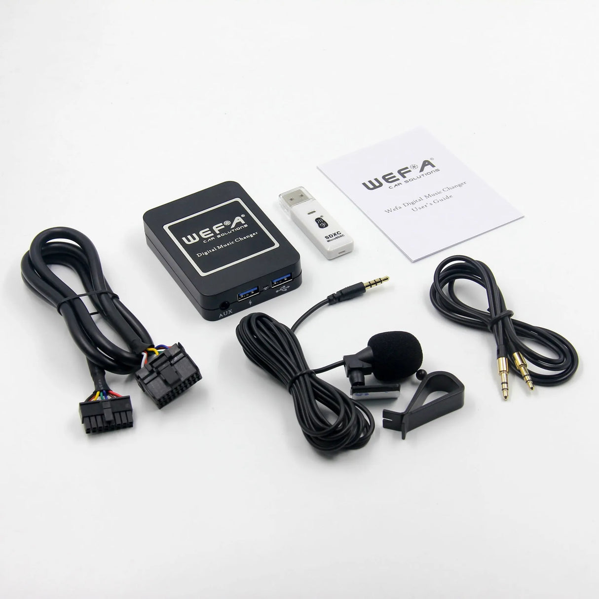 WEFA, 08BT, USB/BT adapteris Subaru - USB atmintukas, mikrofonas ir laidai