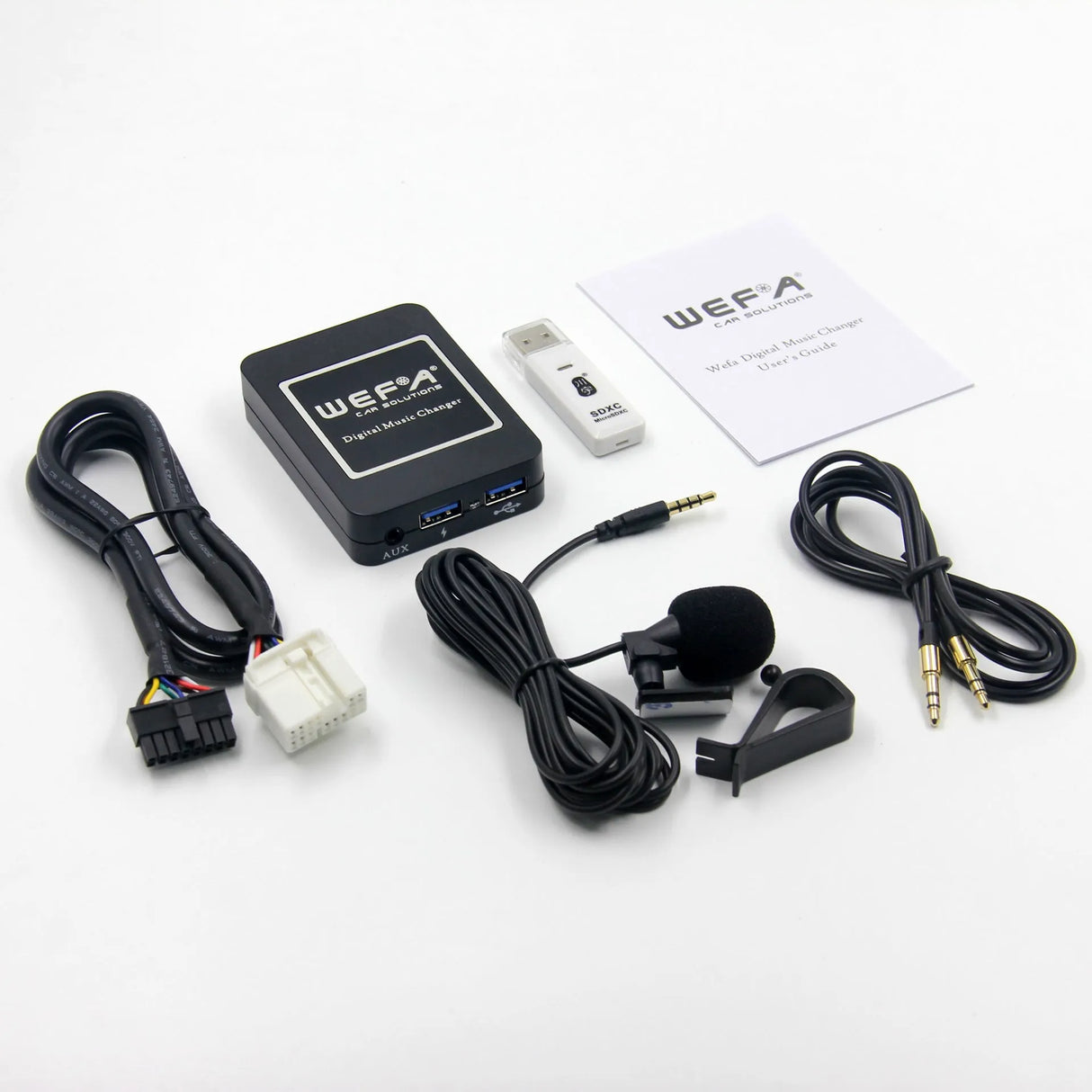 WEFA, 10BT, USB/BT adapteris Suzuki 14P - USB adapteris, mikrofonas, laidai ir instrukcija