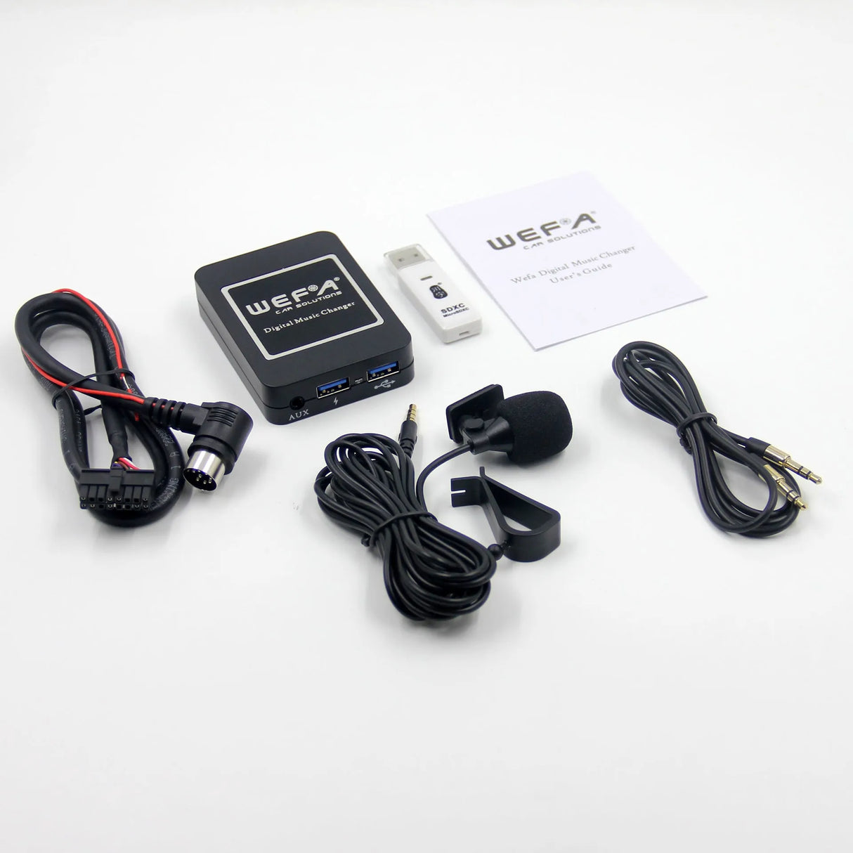 WEFA, 13BT, USB/BT adapteris VOLVO HU - Visos komplektuojančios dalys su laidais ir instrukcija