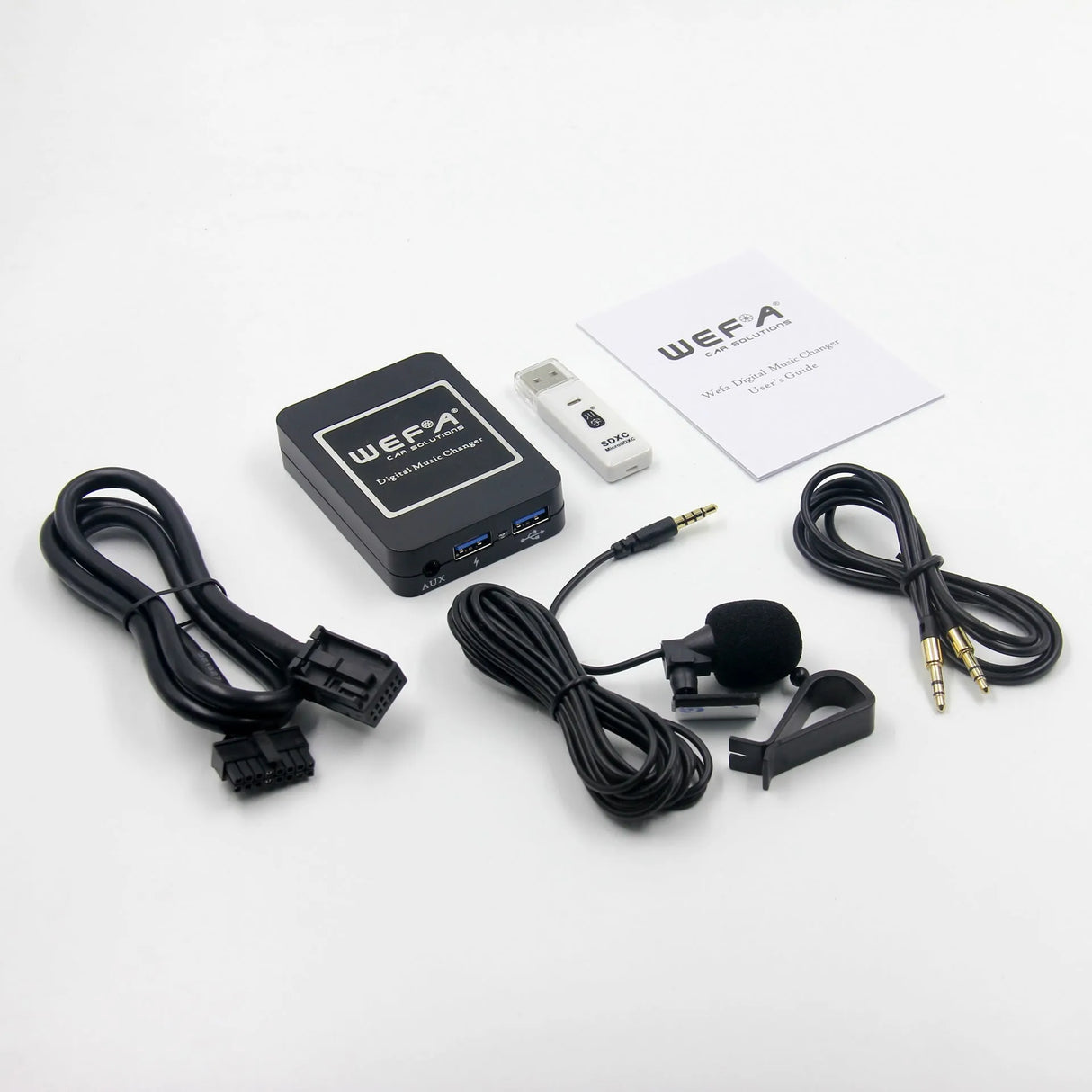 WEFA, 14BT, USB/BT adapteris PEUGEOT, CITROEN RD4 - USB adapteris, mikrofonas ir laidai