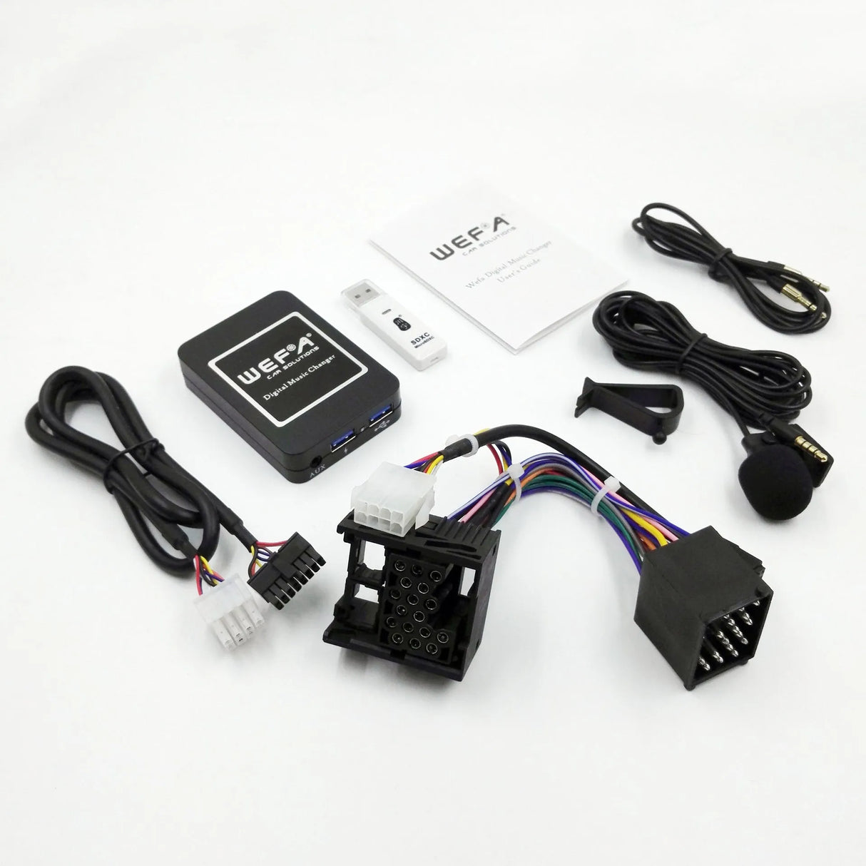 WEFA, 21BT, USB/BT adapteris BMW 17P - BMW 17 kontaktų jungtis ir laidai