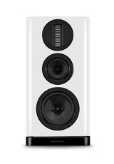 Wharfedale AURA 2, lentyninės garso kolonėlės - vertikalus garsiakalbių išdėstymas su juodu pagrindu