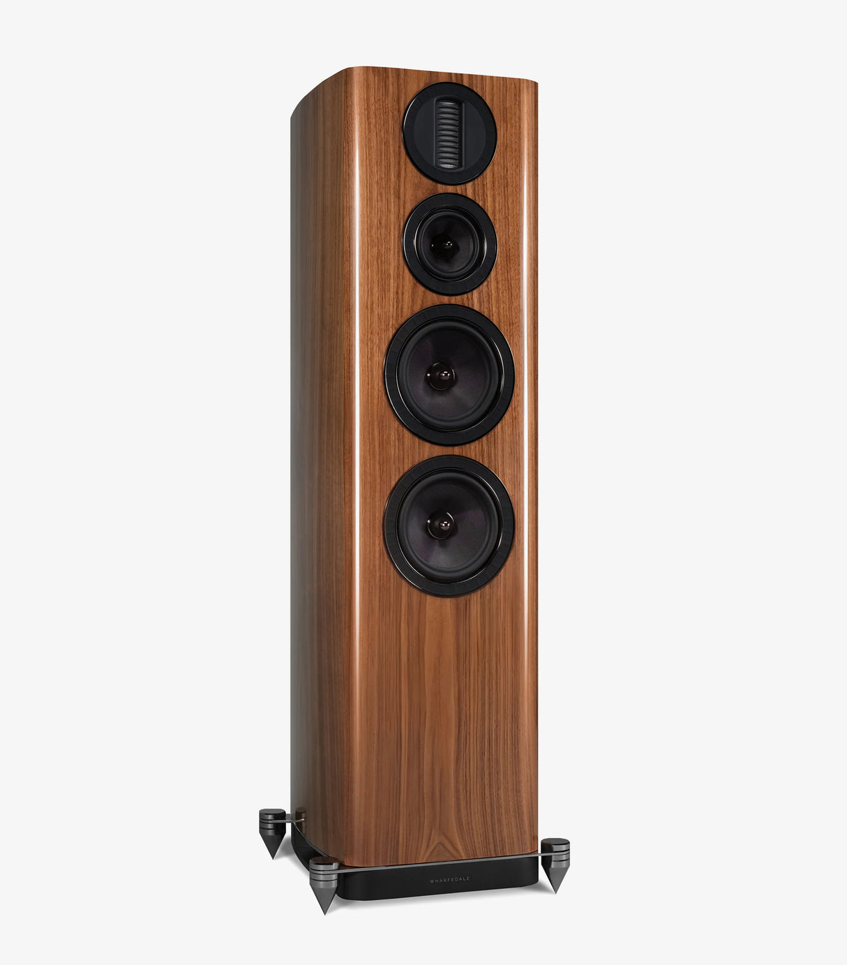 Wharfedale AURA 4, grindinės garso kolonėlės - Garsiakalbio apačia su spygliais