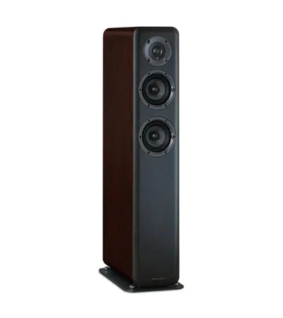 Wharfedale D330, grindinė garso kolonėlė (įvairių spalvų) - Šoninis vaizdas su medžio apdaila