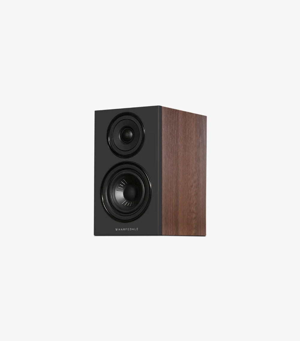 Wharfedale DIAMOND 12.0i, lentyninės garso kolonėlės - Šoninis vaizdas su medžio tekstūra