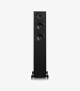 Wharfedale DIAMOND 12.3i, grindinės garso kolonėlės - juodas garsiakalbis su trimis garsiakalbių elementais