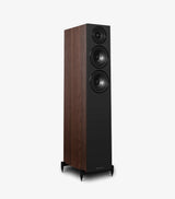 Wharfedale DIAMOND 12.3i, grindinės garso kolonėlės - Šoninis vaizdas su medžio raštais ir juoda panele