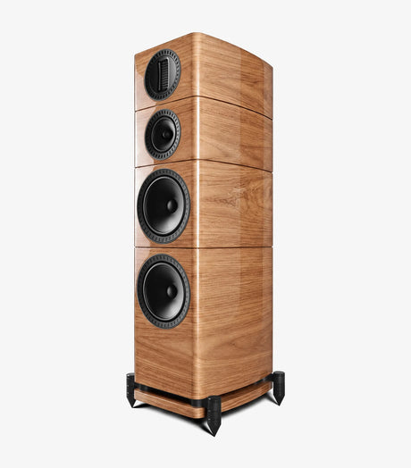 Wharfedale ELYSIAN 4R, grindinės garso kolonėlės - Medžio rašto korpusas su keturiais garsiakalbiais
