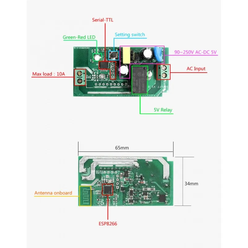 Wi-Fi valdoma relė (Sonoff)