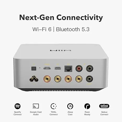 WiiM Amp Ultra, skaitmeninis aukštos raiškos garso stiprintuvas su tinklo grotuvu