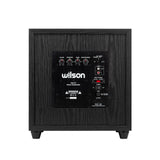 Wilson SUB-12, žemų dažnių garso kolonėlė (įvairių spalvų) - galinė panelė su jungtimis ir valdymo elementais