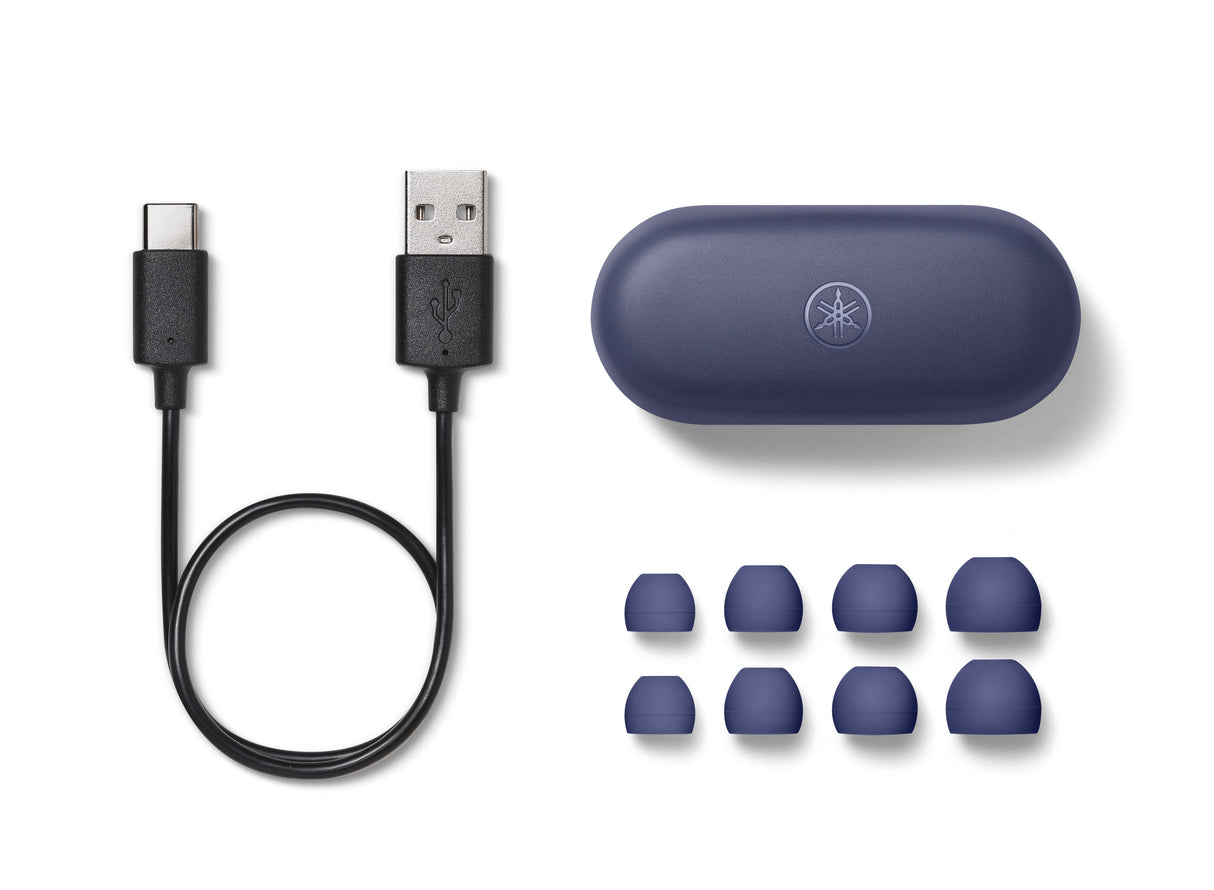 YAMAHA TW-E3CBU ( Blue ) - pakrovimo laidas ir ausų antgaliai