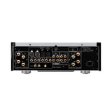 Yamaha A-S2200 HiFi stereo stiprintuvas (juodas/piano juodas) - galinė panelė su daugybe jungčių