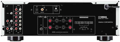 Yamaha A-S301 stiprintuvas (juodas) - Galinė panelė su jungtimis ir varžomis