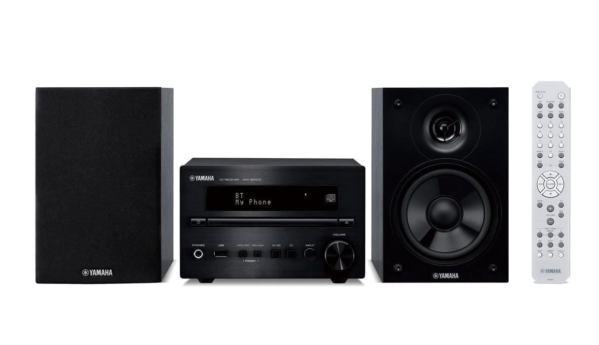 Yamaha MCR-B270DBLBL PianoCraft sistema (juodas) - nuotolinio valdymo pultas ir priekinė panelė su mygtukais