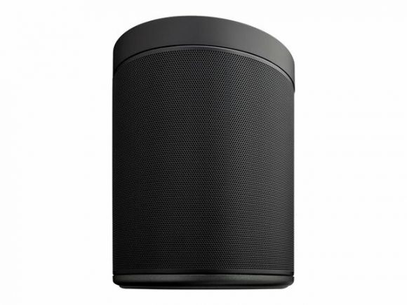 Yamaha MusicCast 20 WX-021 garsiakalbis (juodas) - Šoninis vaizdas su grotelėmis iš arti