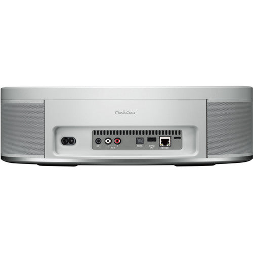 Yamaha MusicCast 50 WX-051WH garsiakalbis (baltas) - Galinė panelė su jungtimis ir ventiliacija