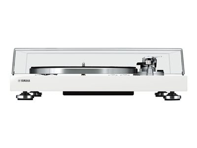 Yamaha MusicCast 500 turntable - šoninis vaizdas su dangčiu ir adata