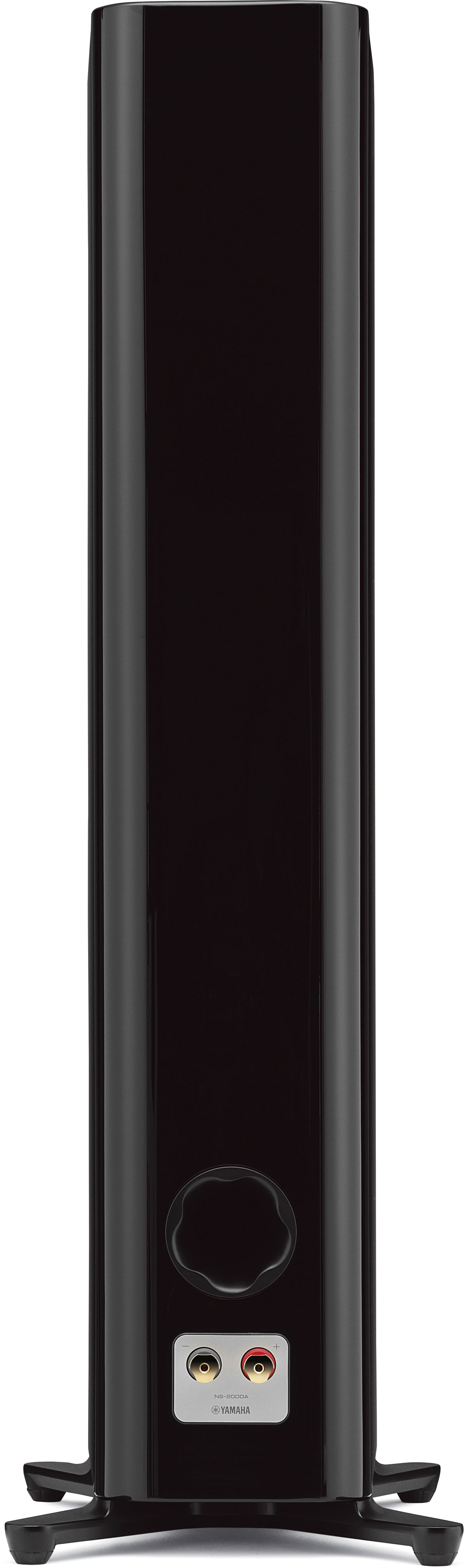 Yamaha NS-2000A Piano black - galinė panelė su jungtimis ir logotipu