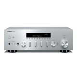 Yamaha R-N600A, Išmanus stereo stiprintuvas be HDMI ARC - priekinė panelė su mygtukais ir ekrano apšvietimu
