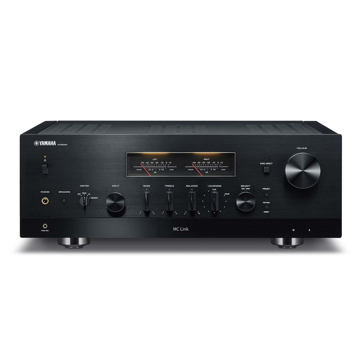 Yamaha RN-2000ABL (juodas) - matomi garso lygio indikatoriai