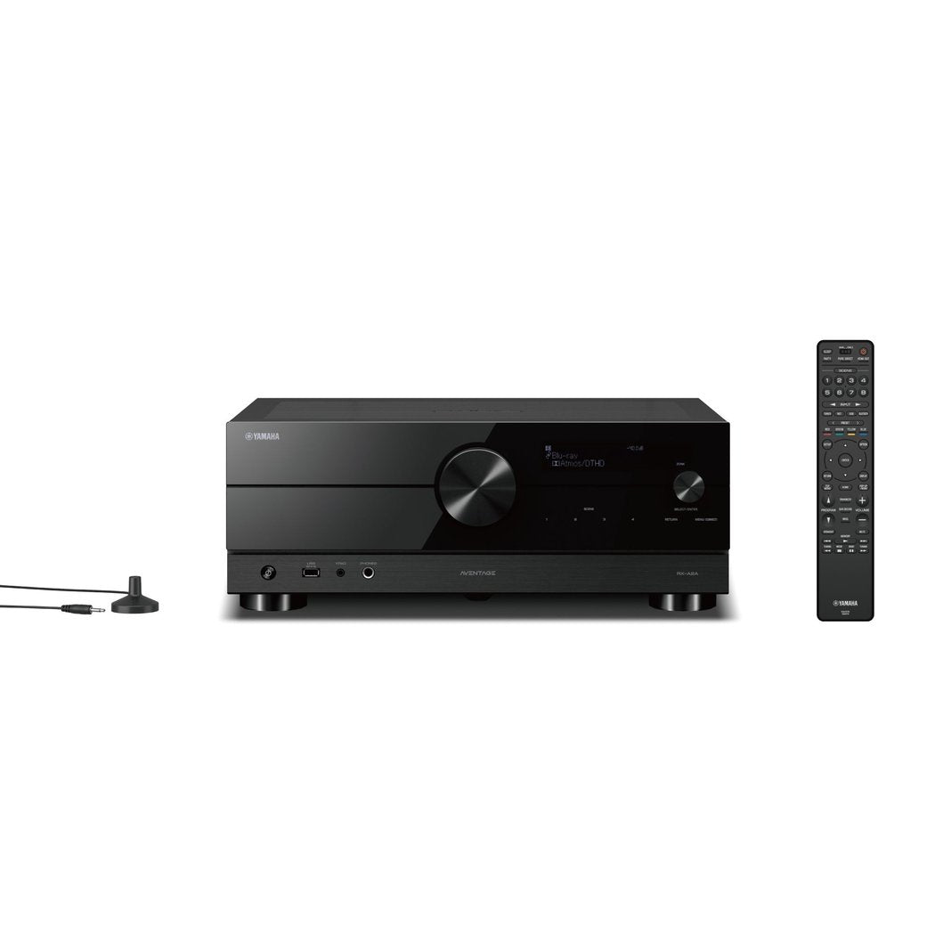 Yamaha RX-A2A AV receiver (black) - Imtuvas, pultelis ir mikrofonas
