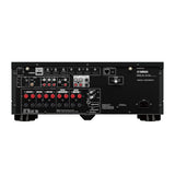 Yamaha RX-A2A AV receiver (black) - galinė panelė su daugybe jungčių