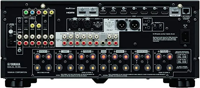 Yamaha RX-A8A, 11.2 kanalų Resyveris-Stiprintuvas su Dolby Atmos - Galinė panelė su daugybe jungčių