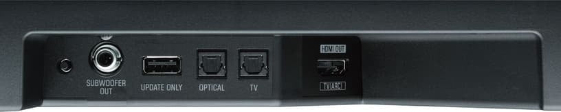 Yamaha SR-B20A -sound Bar black - Galinė panelė su jungtimis ir HDMI OUT